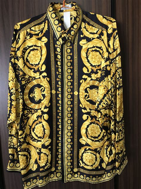 cheap vintage versace silk shirts|versace silk shirt price.